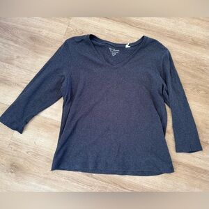 Chico’s Blue Long Sleeve Knit Top size 3 or XL